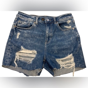 American Eagle Stretch Distressed Mom Short Womens Size 4‎